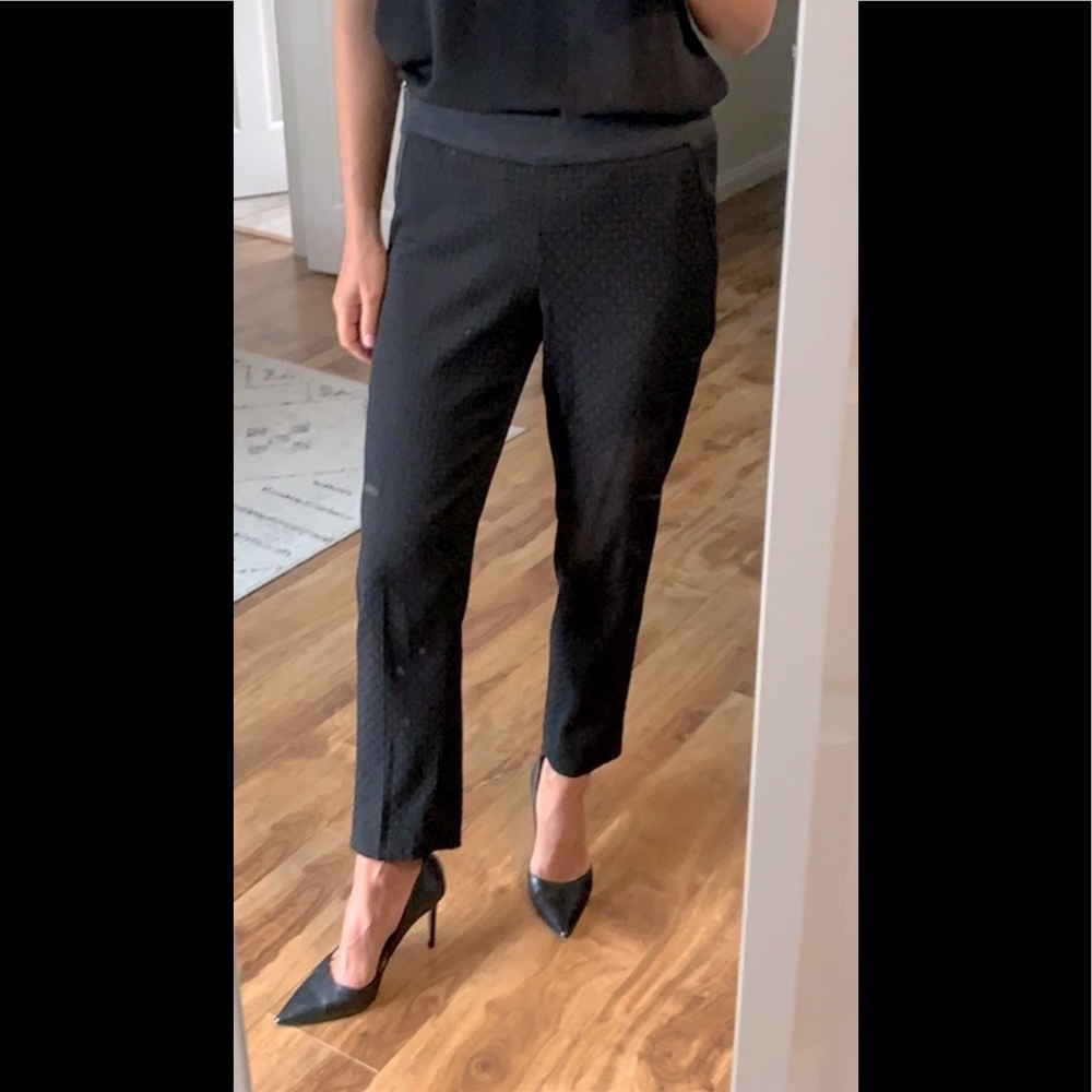 Banana republic black patterned  tuxedo pants